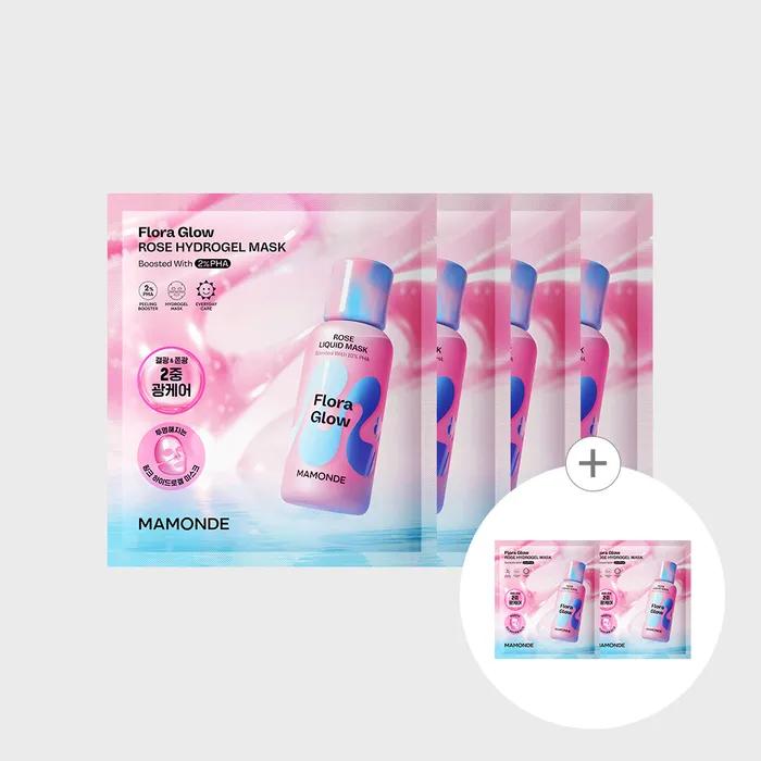 Flora Glow Розовая гидрогелевая маска 42г (4+2)