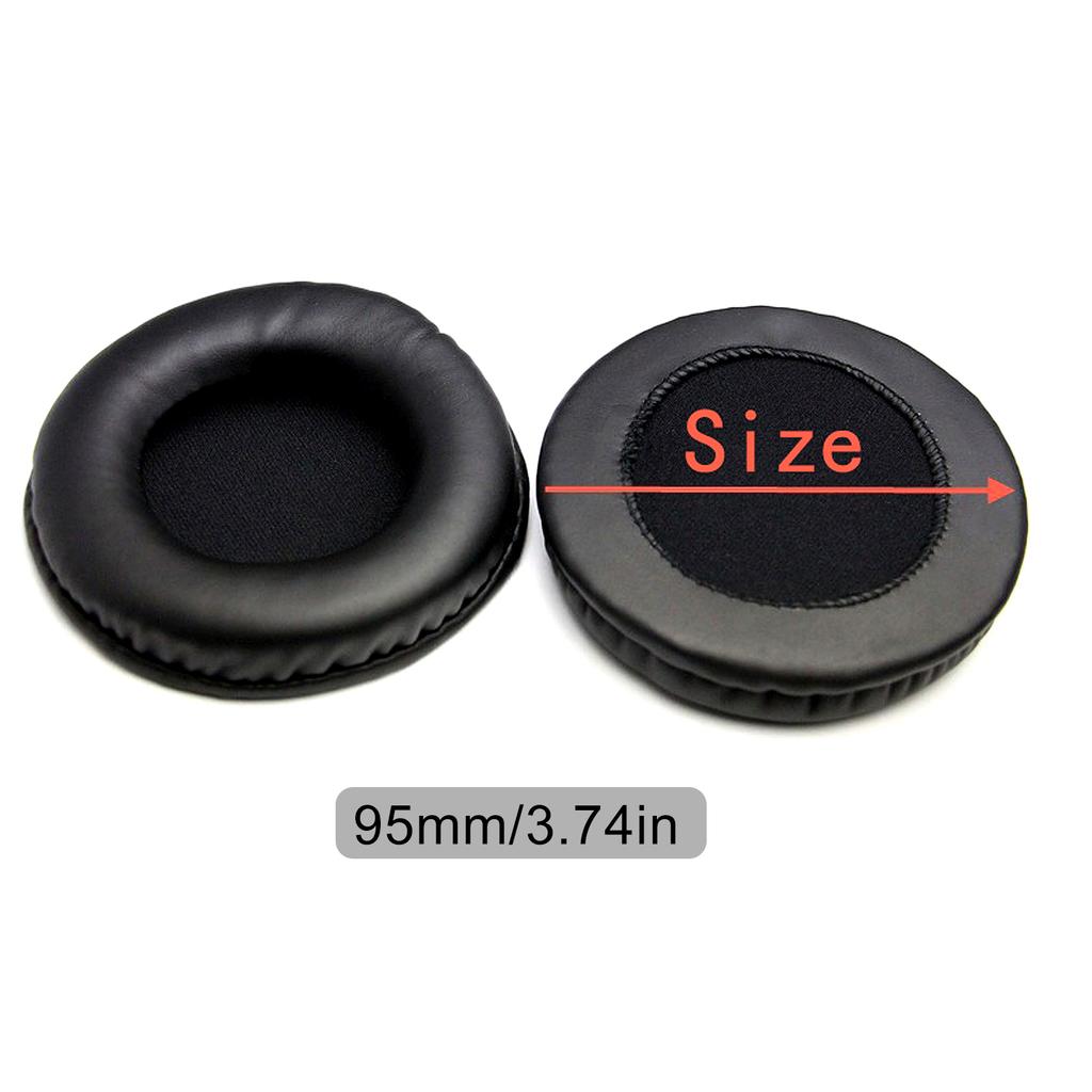 Replacement Ear Pads PU Leather Ear Cushions Replacement for SONY Beyerdynamic Headphone Ear Pads 95mm Black