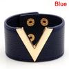 Wide V Leather Bangle Punk Cuff Bracelet Wrap Wristband Jewelry Accessories