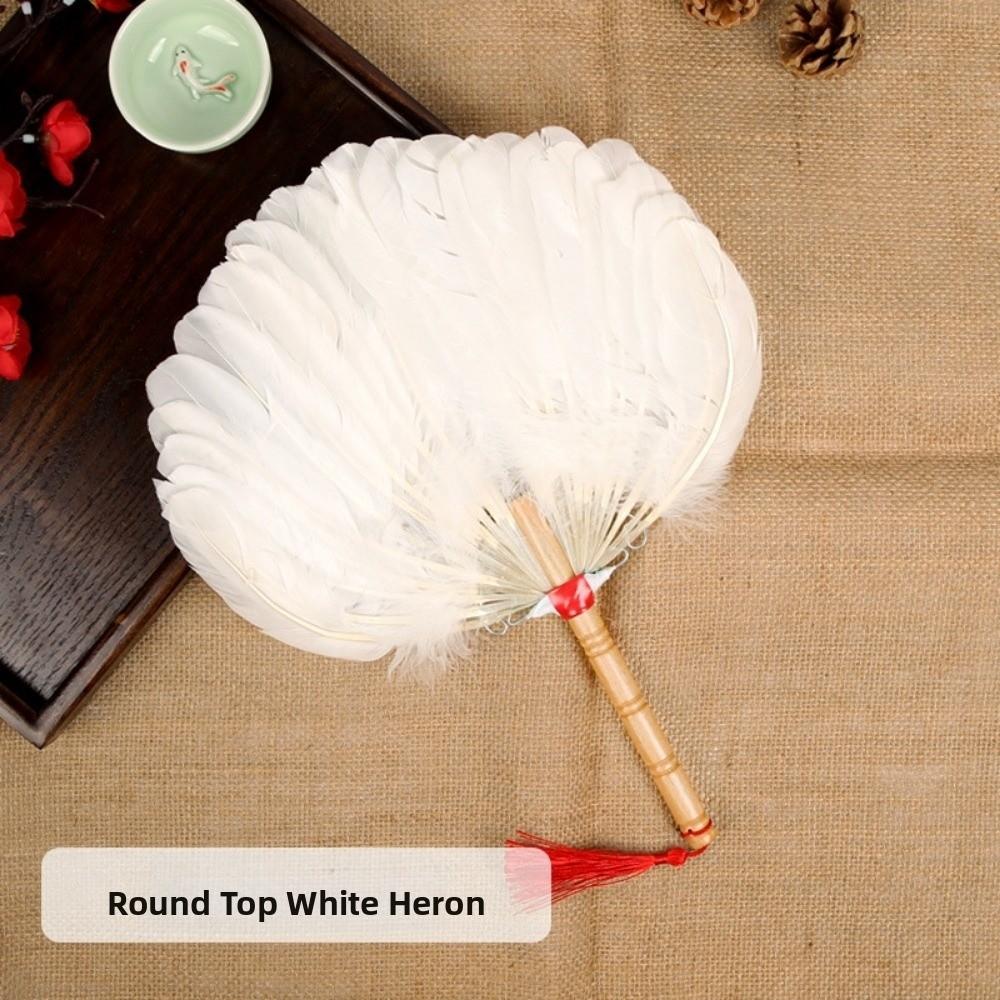 Multistyles Vintage Feather Fan Handmade Goose Feather Fan Drama Stage Performance Party Supplies