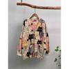 DIMANAF 2026 New Autumn Plus Size Sweaters Cardigan Oversize Women Pattern Floral Cartoon Printing Sweaters Knitting Loose Sweater