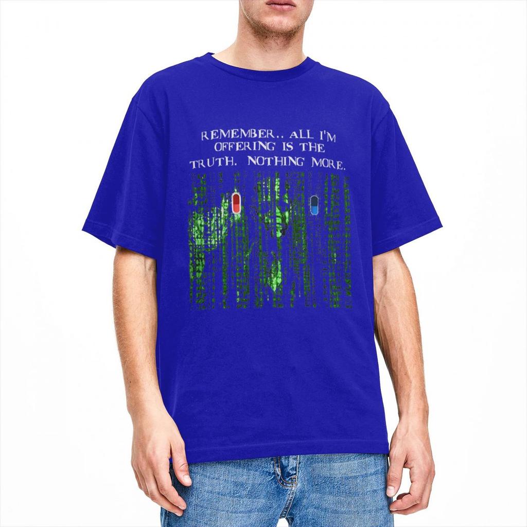 Heren Neo Film Morpheus The Matrix T-shirts Sciencefiction Puur Katoen Tops Vintage Korte Mouw Ronde Hals T-shirts Cadeau Idee T-shirt
