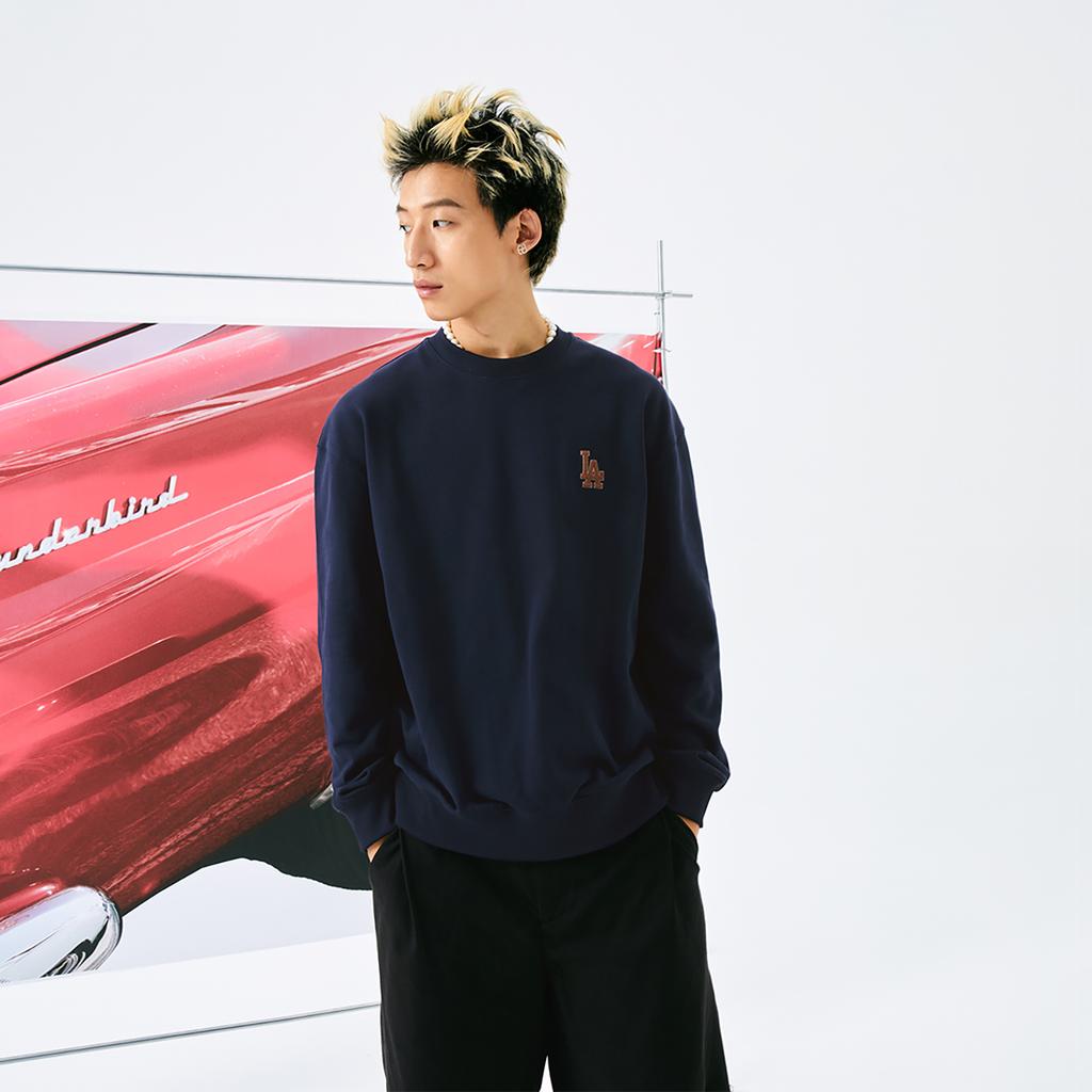 Neues MLB Los Angeles Dodgers MONOGRAMM Kollektion 24FW Sweatshirt Unisex Marineblau 3AMTM0444-07NYS