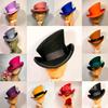 Cappello di Cashmere Cappello a Cilindro Asimmetrico Cappello di Lana Nastro Moda Uomo Cappello Formale Punk Cappelli da Festa Cappellino Cappello a Vapore Legnaiolo Costume da Donna Uomo
