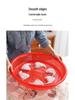 Festive Red Round Plastic Drying Sieve for Household Use
