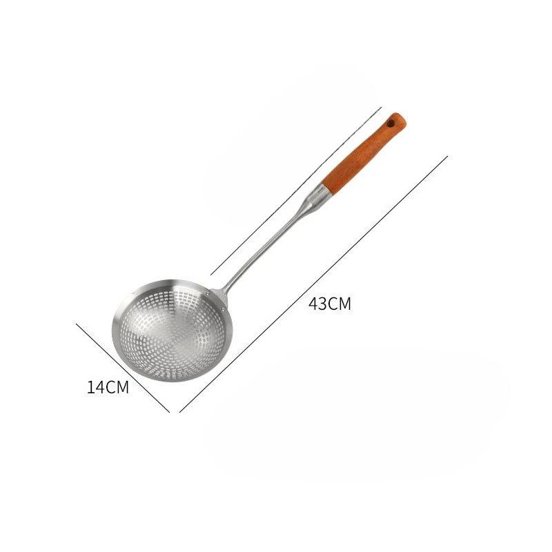 Stainless Steel Strainer for Household Kitchen and Dining, Extended Grease Trap for Scooping Noodles, Long-handled Filter Screen