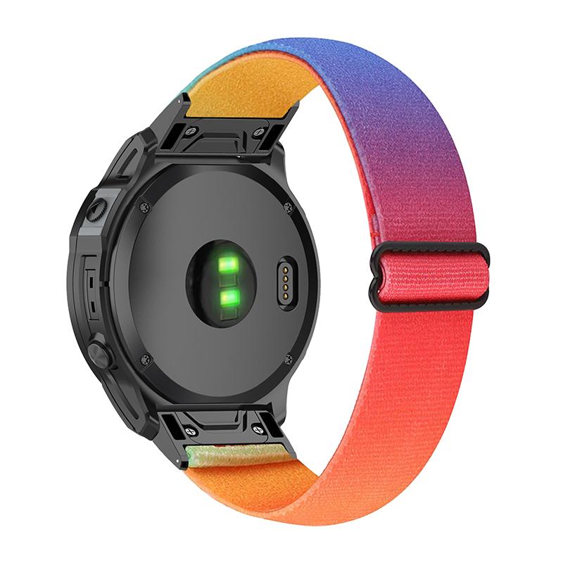 For Garmin Fenix Series 7X/6X/Coros Vertix 2 Elastic Nylon Watch Strap Adjustable Bracelet Smart Watch Breathable Band for Women/Men