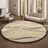 Teppiche im französischen Stil für Wohnzimmer Verdicken Waschbare Fußmatte Große Fläche Ankleidezimmer Runder Teppich Retro Schlafzimmerdekor Plüschteppich