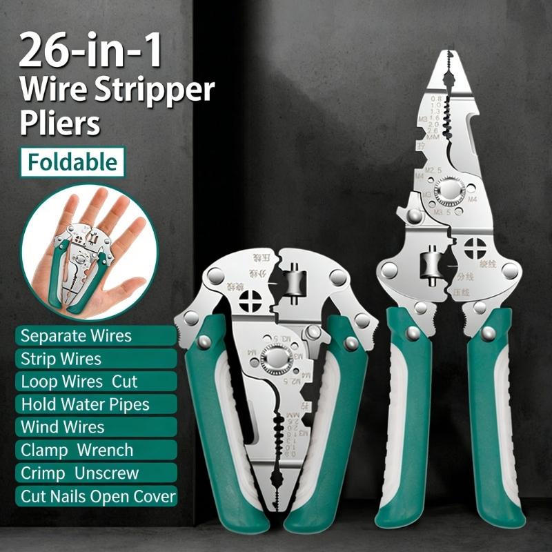 Professional Foldable Multifunction Wire Stripper Featuring Comfortable Grip Suitable For Electricians & DIY Enthusiasts