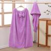 Damen-Bademantel-Set mit niedlicher Schleife, schnell trocknend, Spa-Wraps und Duschhaube