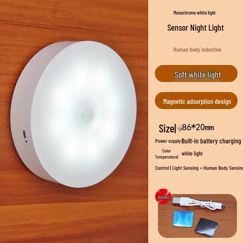 USB Rechargeable Motion Sensor Night Light for Bedroom, Stairway, and Corridor