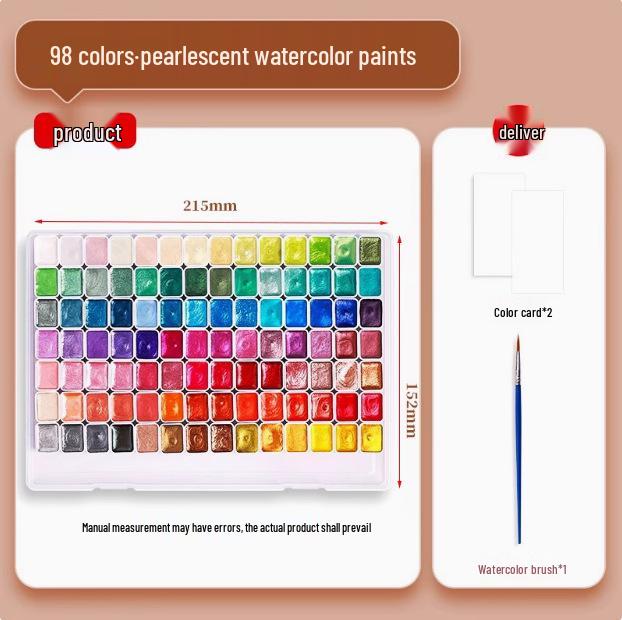 Pearlescent Dunhuang Gold Watercolor Set: 60 Colors for Painting & Nail Art