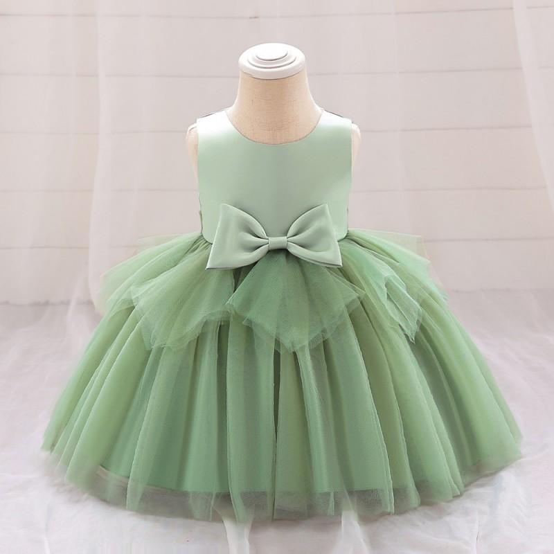 Baby Girls Princess Dress Bowknot Birthday Party Gown Toddler Formal Wear