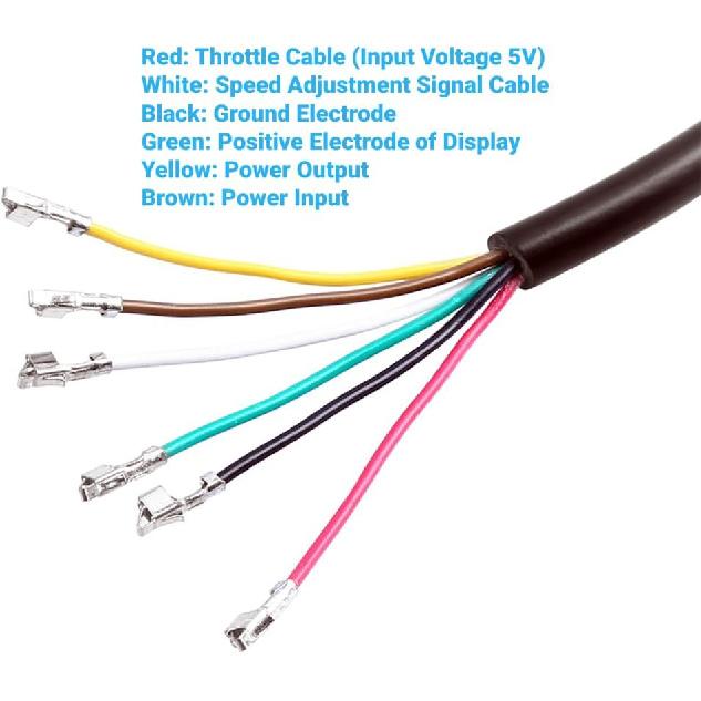 Vbest life 1 Pair E-Bike Throttle Voltmeter Handlebar Grip, Waterproof E-Bike Throttle Handlebar with LCD Display Modified Part for Electric Bike