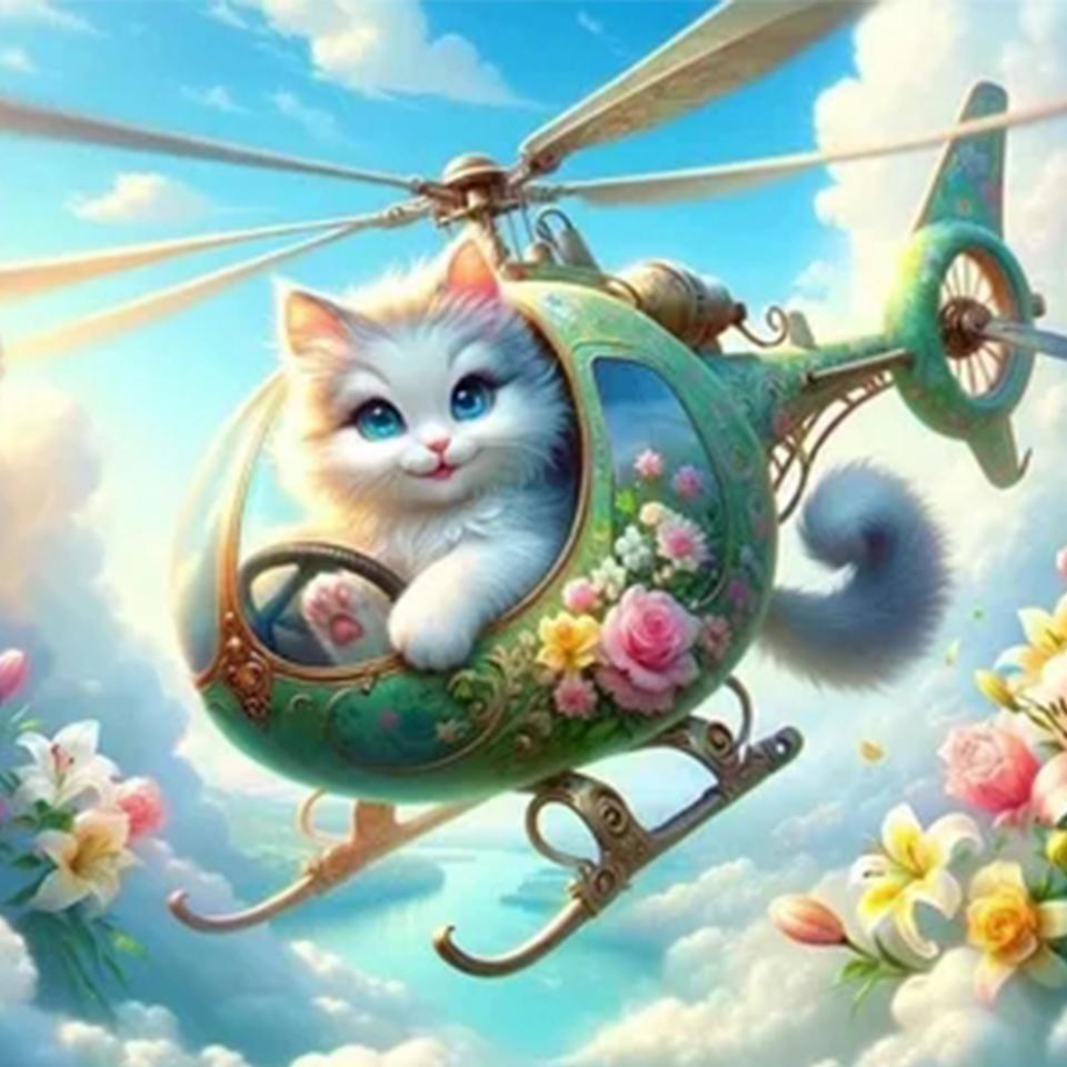 2024 Nouveau 5D DIY Peinture Diamant Fleur, Oiseau, Chat, Animal Mosaïque Broderie Bijoux Point de Croix Broderie Décoration de Maison