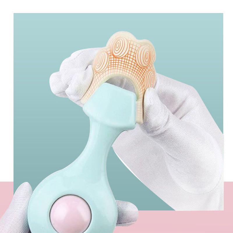 Baby Teething Toy Plastic Can Be Boiled Safe Infant Chew Toy with Rattle for Children 0 To 1 Year