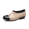 Fashion Fashion Low PVC Rain Shoes Women Student All Seasons 3cm Square Heel Water-Proof Shoes Ladies Outdoor All-Match Cozy Slip-Ons