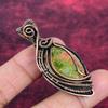 Unakite Gemstone Pendant Copper Wire Wrapped Handmade Pendant Designer Jewelry