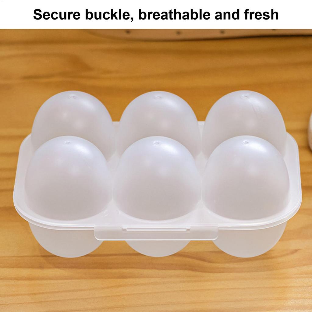 Eggs Holder 6 Eggs Storage Container with Fixed Handle Plastic Eggs Storage Box Outdoor Camping Eggs Carriers indoor home use