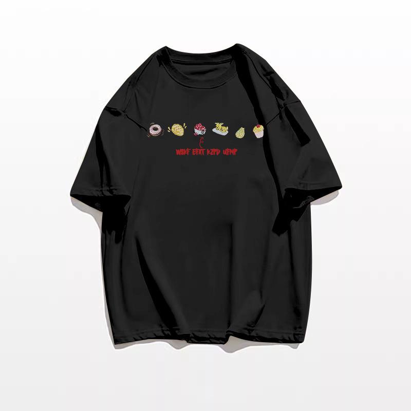 2025 Summer Women's Loose Fit Pure Cotton Short Sleeve T-shirt - Korean Style High Street Design