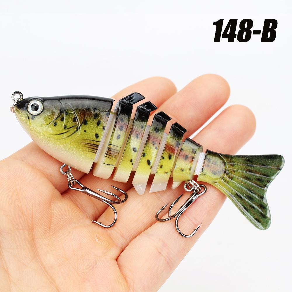 1 pezzo Esche da Pesca Multi-Snodate Swimbait Affondamento Lento Bioniche Artificiali Acqua Dolce Acqua Salata Trota Persico Accessori per la Pesca