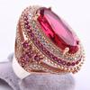 Classic Copper Alloy Zircon Ring Ladies Jewelry Wedding Promise Party Gift