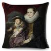 Vintage Style Woman Cushion Cover Decor Europe Lady Girl Print Pillowcase 45*45Cm Polyester Pillow Case For Sofa Home Car