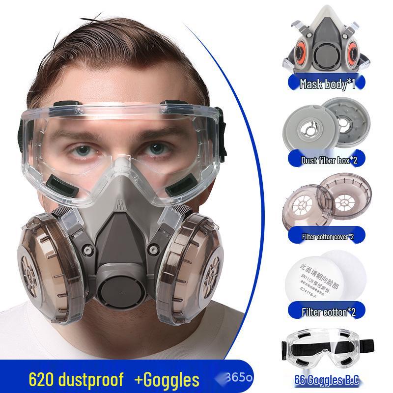 6200 Wysokowydajna Zmywalna Maska Przeciwpyłowa do Ochrony Przemysłowej