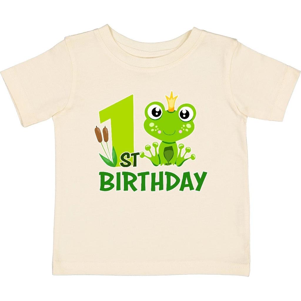 Inktastic 1st Birthday Prince Frog Baby T-Shirt Birthdays First Happy Reptile