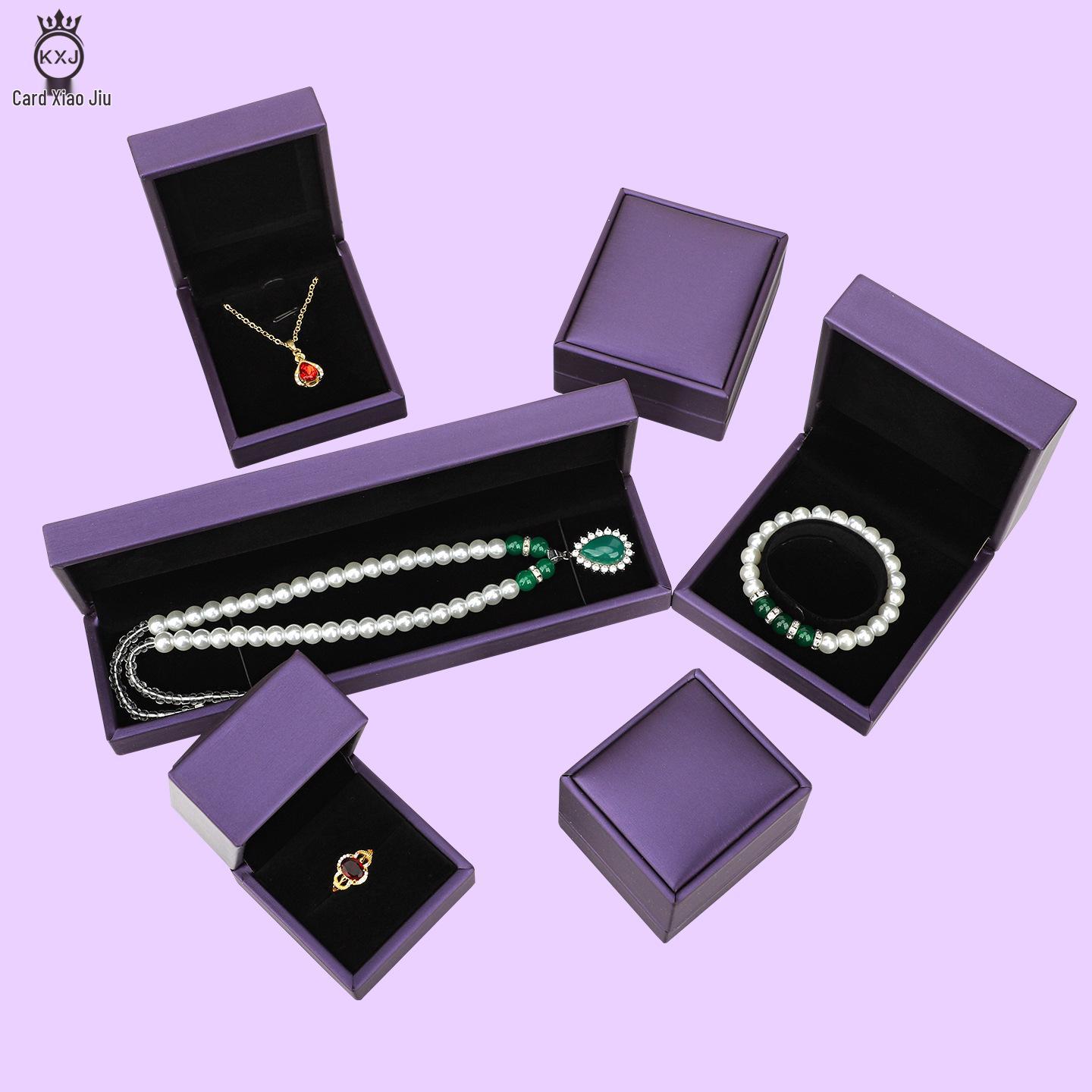 Purple Jewelry Gift Box for Rings, Pendants, Bracelets, and Necklaces Dark Purple Small Handbag