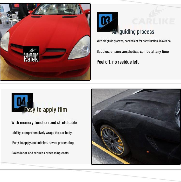 Velvet Car Color Change & Protection Film - PVC Interior Flocking Sticker