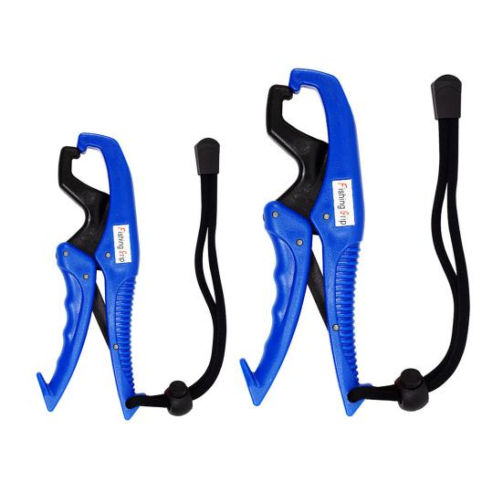 2Pcs Floating Fish Lip Gripper Set Ergonomic Handle Safety Locking Mechanism Non-Puncture Fish Control Pliers Tools with Lanyard