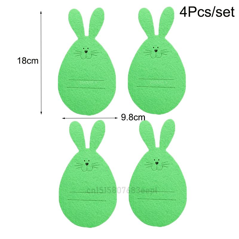 Easter Knife Fork Holder Pocket Carrot Rabbit Eggs Bunny Cutlery Bag for Easter Party Table Decor Tableware Cover Ornaments 2025