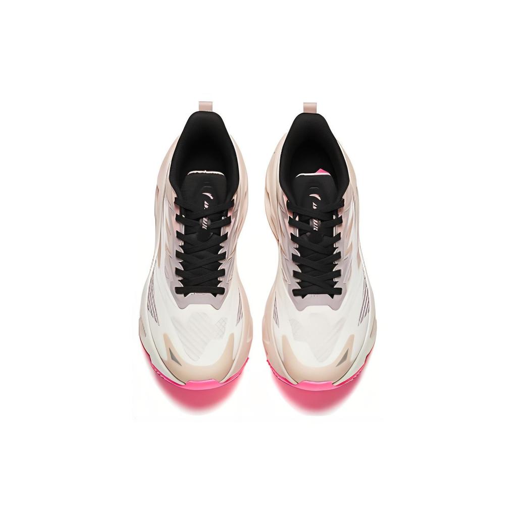 Anta Non-Slip Durable Low-Top Running Shoes Women Sneakers White Gray Pink 122415536-3