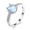 Elegant Micro Pave Zircon Sapphire Rings for Women Stylish Blue Gemstone Jewelry Gift