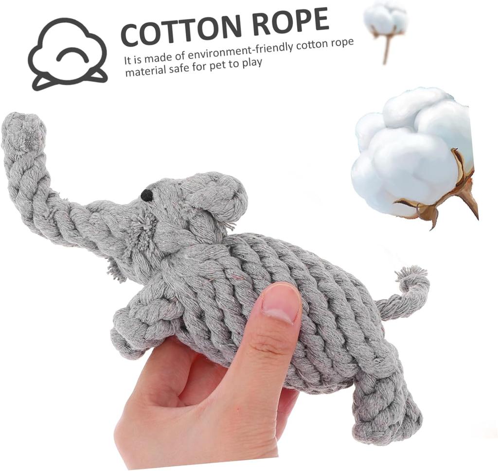 Hot pet dog sound toy creative woven elephant bite resistant sound molar plush dog toy