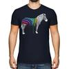 Rainbow Painted Zebra Fashion Unisexs Print Tshirt Graphite Pride Gay Lgbt