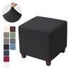 1PC Jacquard Ottoman Stool Cover Square Footstool Covers Stretch Footrest Slipcover Living Room Home Fotstolar Funda De Taburete