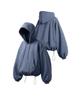 String Oversized Hoodie - Blue Gray