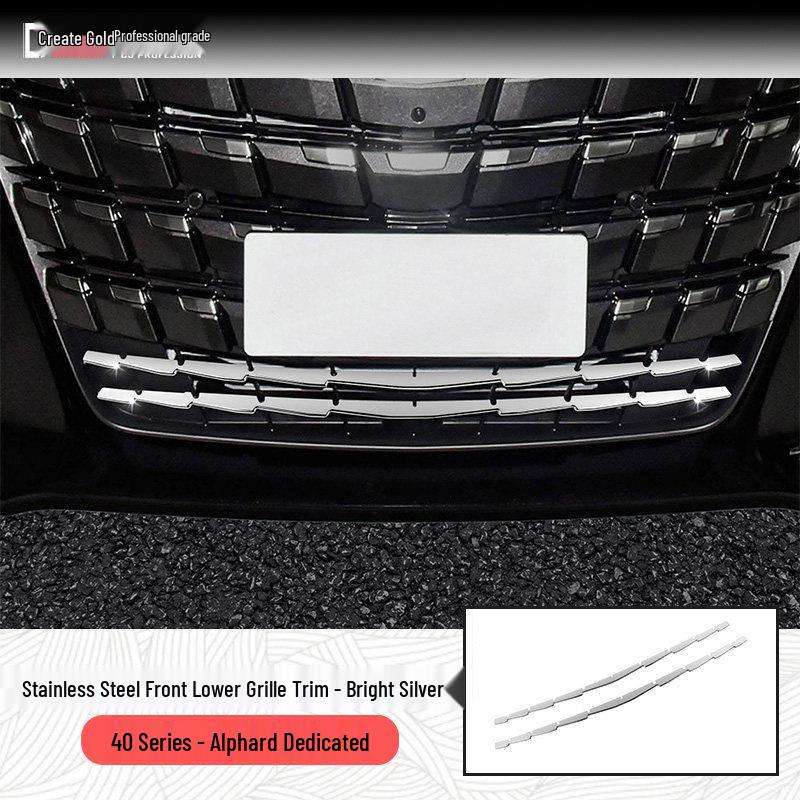 Toyota 40 Series Alphard Grille & Bumper Trim Strips for Front & Rear Modifications