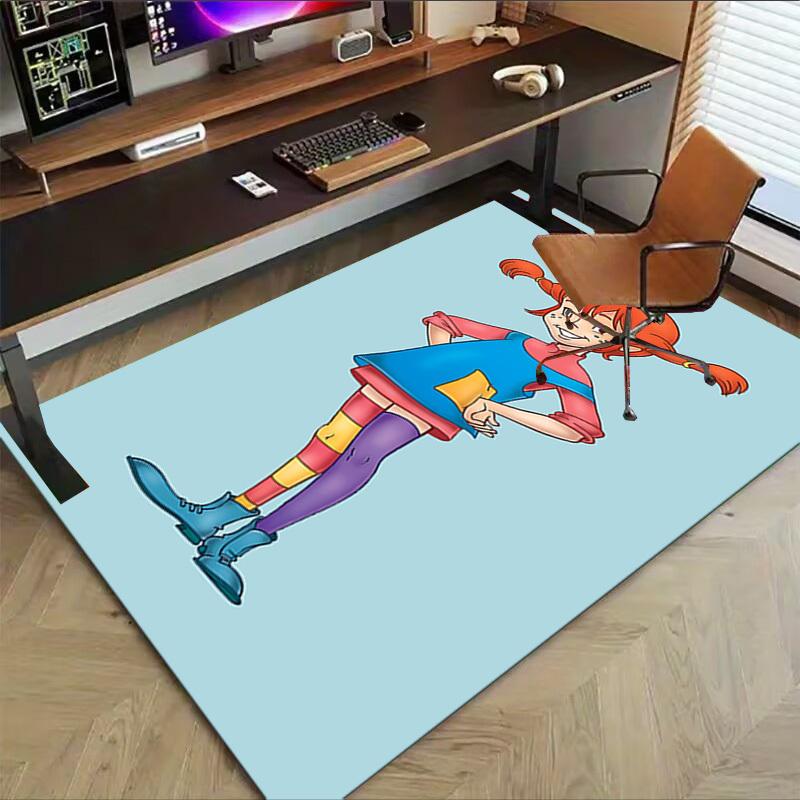 1PC Pippi Longstocking Extra Large Non Slip Floor Carpet, Office, Family, Bedroom, Studio Large Area Rug Indoor Rugs