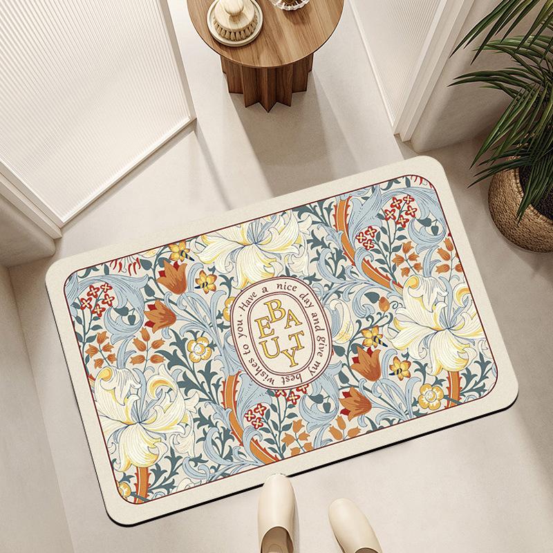 Könnyű Luxus Fürdőszoba Fürdőszoba Ajtószőnyeg Vízfelszívó Diatómaföld Puha Párna WC Csúszásgátló Párna WC U-alakú Lábpárna