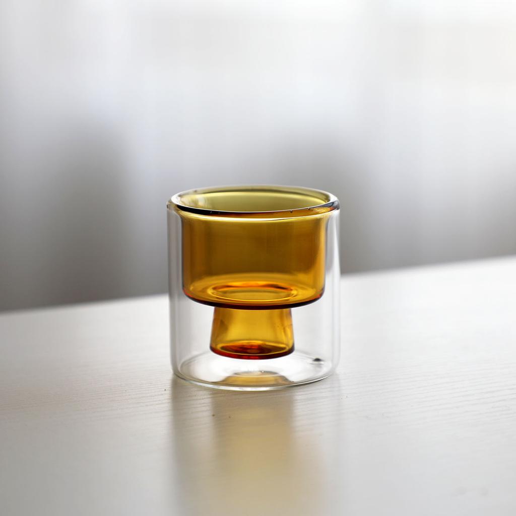 Vysoký borosilikátový dvoupatrový skleněný šálek na kávu Odolnost proti vysokým teplotám Barva Vnitřní vložka Šálek na espresso Izolovaný šálek na kávu