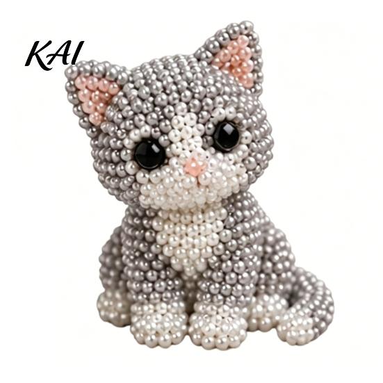 Animali con Perline in Piedi Kit per Creare Animali con Perline Fai da Te, Piccolo Set di Artigianato con Perline 3D, Carino Kit per Principianti Arte per Principianti Adolescenti Adulti Sollievo dallo Stress Decorazione