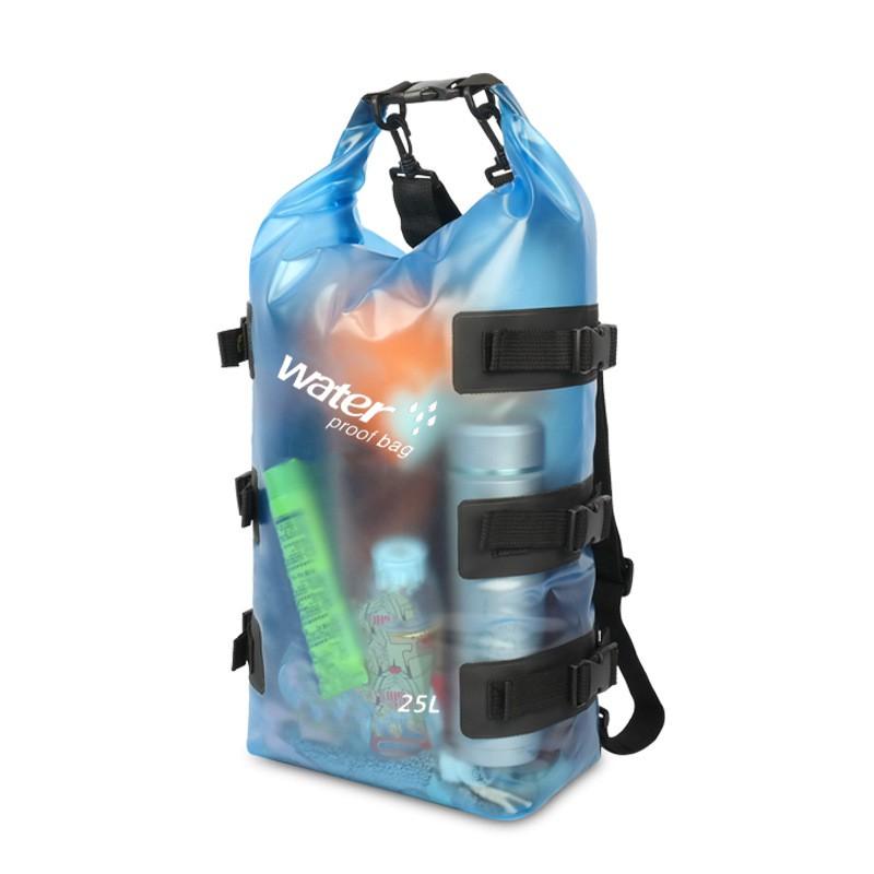 25L Transparent Ultra-Thin PVC Waterproof Dry Bag Swimming Hiking Beach Outdoor Water Sports 25L синий