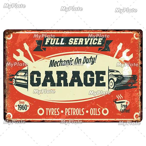Hot Rod Garage Vintage Metal Sign Tin Sign Vintage  Decoration Plaque Home Wall Decor Bar Sign Home Decor Poster Drop Shipping