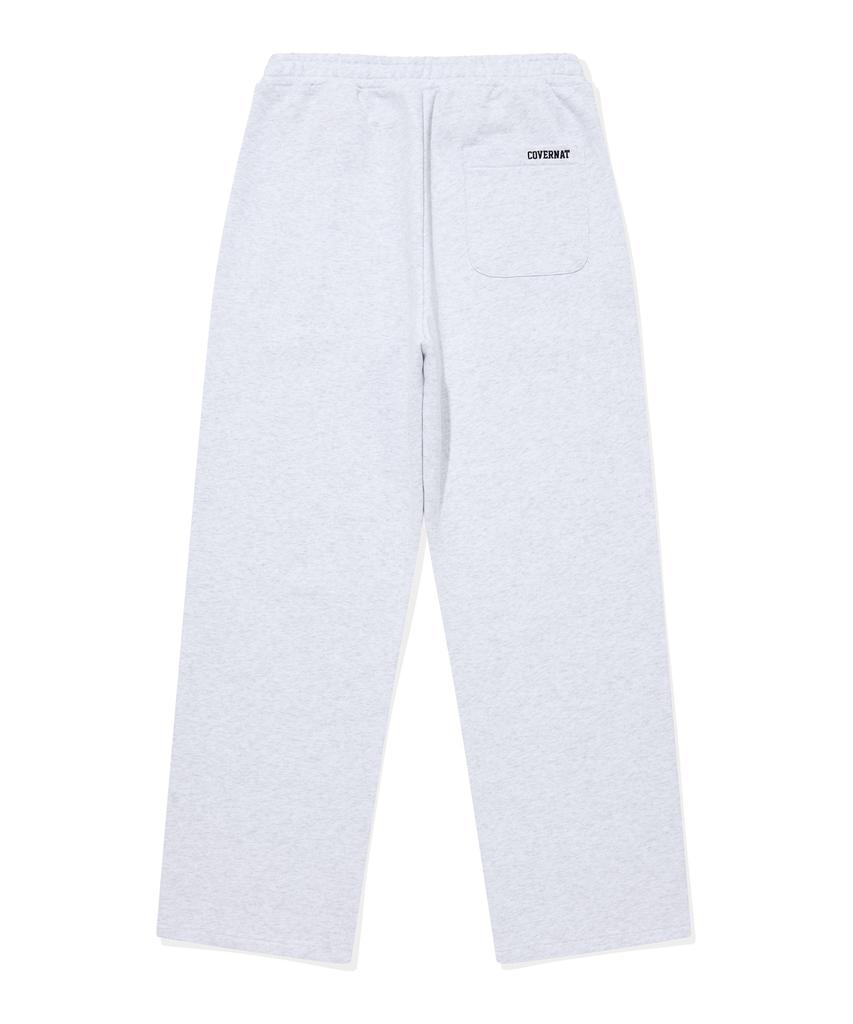 COVERNAT C Logo Sweat Wide Pants Heather Grey