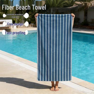 Serviette de plage et de bain personnalisée en microfibre avec impression numérique