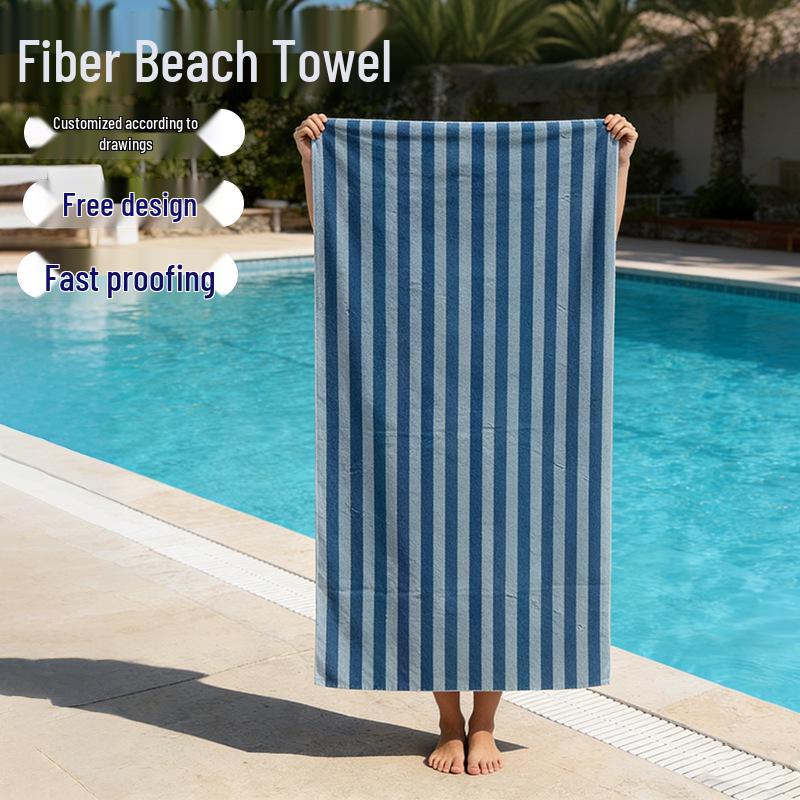 Quick-Dry Microfiber Double-Sided Beach & Sports Towel with Custom Digital Print