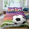 Green Football Field King Queen Duvet Cover Soccer Field Comforter Cover Boys Men Sport Games Bedding Set Polyester Quilt Cover